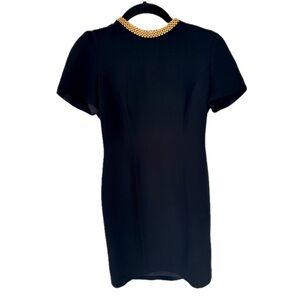 Elegant Black Dress with Gold Accents